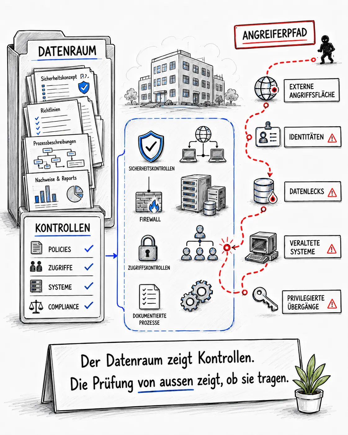 Illustration zur technischen Prüfung im Datenraum
